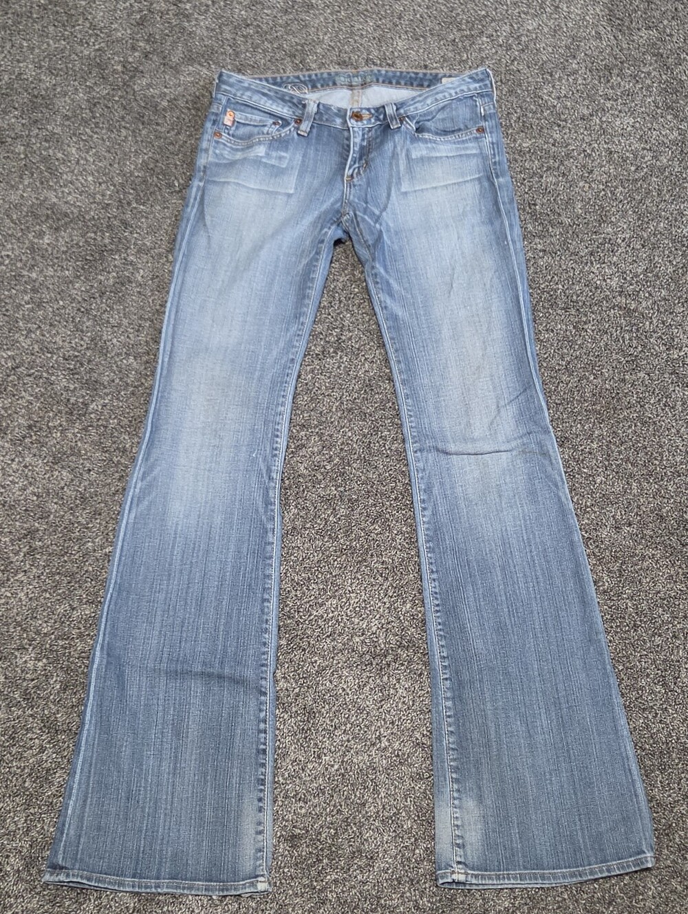 Big Star Sweet Ultra Low Rise Bootcut Jeans Size 28 XL Tall Y2K ligjr wash flare